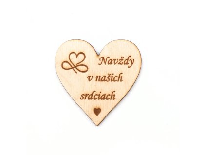 Výrez NAVŽDY V NAŠICH SRDCIACH