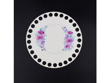 Dno s UV potlačou FIALOVÝ KVET háčik