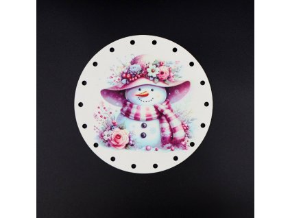 Dno s UV potlačou RUŽOVÝ SNEHULIAK papierové ruličky