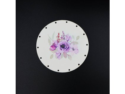 Podšálka s UV potlačou FIALOVÝ KVET pedig