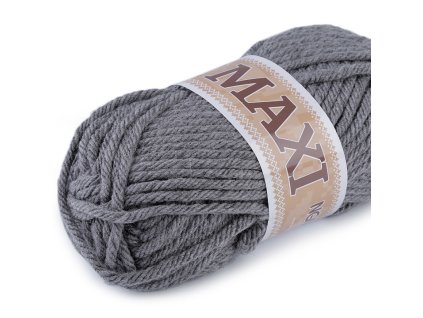 Pletiaca priadza Jumbo Maxi 100g šedá