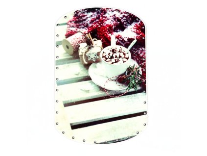 Tácka s UV potlačou ZIMA papierové ruličky