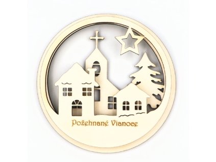 3D drevený výrez - KOSTOLÍK