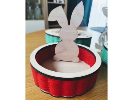 Košík na vypletanie - ZAJAC - kruh