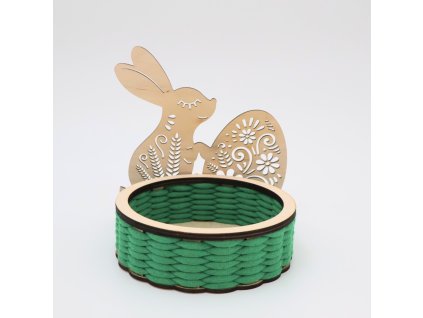 Košík na vypletanie - ZAJAC S VAJÍČKOM - kruh