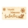 Drevená obálka - VESELÉ VIANOCE - vzor 2