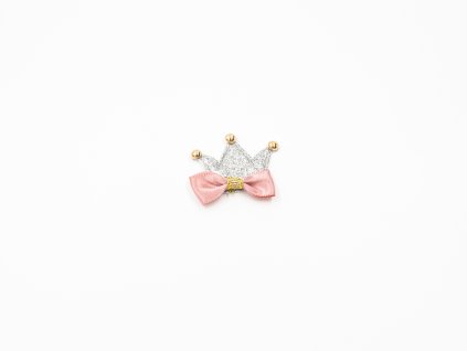 Aplikace korunka s mašličkou(š4.5 x v3.5cm) 30Kč
