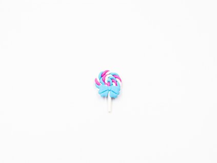 Aplikace lízátko fimo tyrkysové velké (š2.8 x v4.3cm) 25Kč