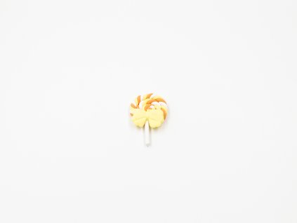 Aplikace lízátko fimo žluto oranžové velké (š2.8 x v4.3cm) 25Kč