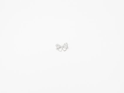 Aplikace mašlička plast s kamínky (š2.2 x v1.5cm ) 8kč