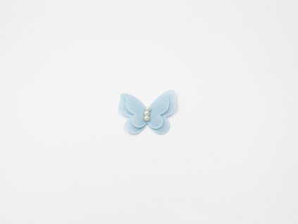 Aplikace motýl perličky modrý (š3.5 x v4 cm) 15Kč