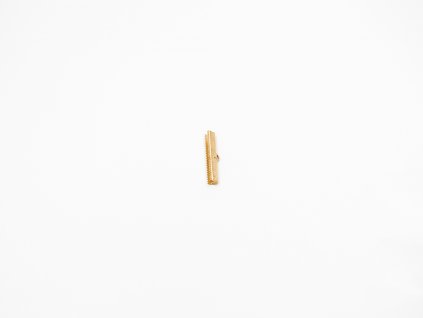 Koncovka na stuhu kov zlatá velká (š0.7 x v3.5 cm) 4Kč