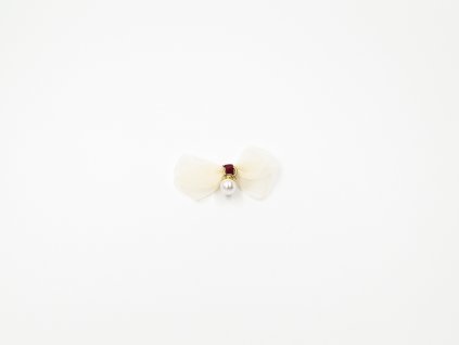 Mašlička s perličkou (š5cm x v3.5 cm) 15Kč