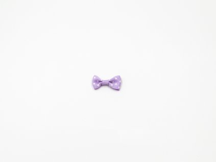 Mašlička taftová světle fialová a bílými puntíky (š3 x v1.5 cm ) 8 Kč