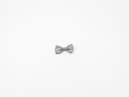 Mašlička taftová šedá s bílými puntíky (š3 x v1.5 cm ) 8 Kč