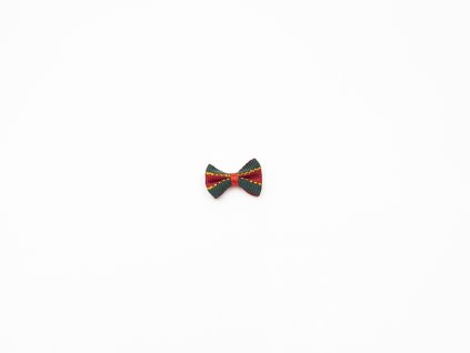 Mašlička taftová vánoční 2 (š2.5 x v1.5cm) 8Kč