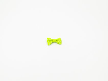 Mašlička taftová zelená s bílými puntíky (š3 x v1.5 cm ) 8 Kč