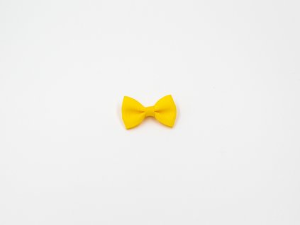 Mašlička taftová žlutá (š3.7 x v2.5 cm) 10Kč