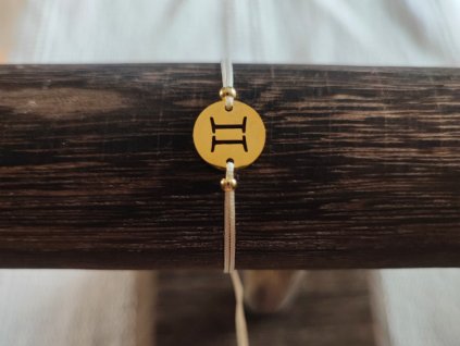 Náramek znamení zvěrokruhu blíženci zlatá