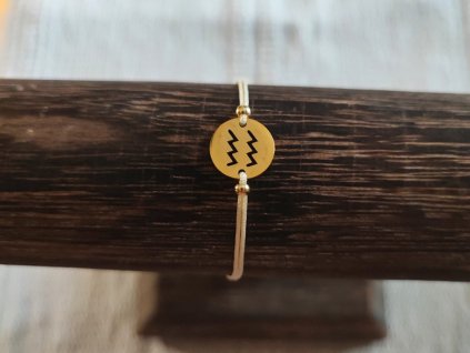 Náramek znamení zvěrokruhu vodnář zlatá