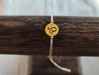 Náramek znamení zvěrokruhu lev zlatá