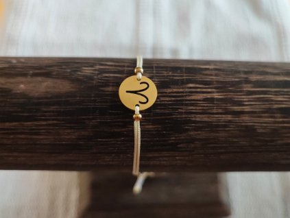 Náramek znamení zvěrokruhu beran zlatá