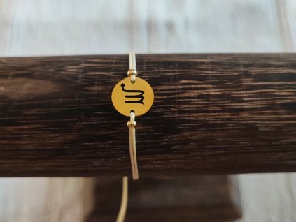 Náramek znamení zvěrokruhu štír zlatá