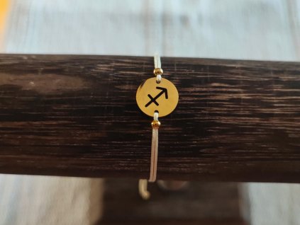 Náramek znamení zvěrokruhu střelec zlatá