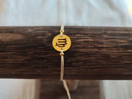 Náramek znamení zvěrokruhu panna zlatá