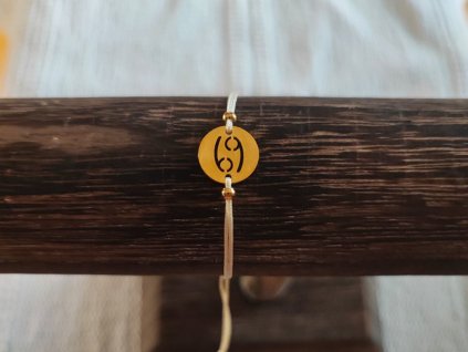 Náramek znamení zvěrokruhu rak zlatá