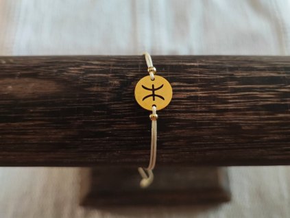 Náramek znamení zvěrokruhu ryby zlatá