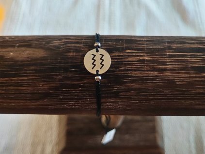 Náramek znamení zvěrokruhu vodnář stříbrná