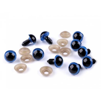 Bezpečnostné oči 14 mm modré 1 pár