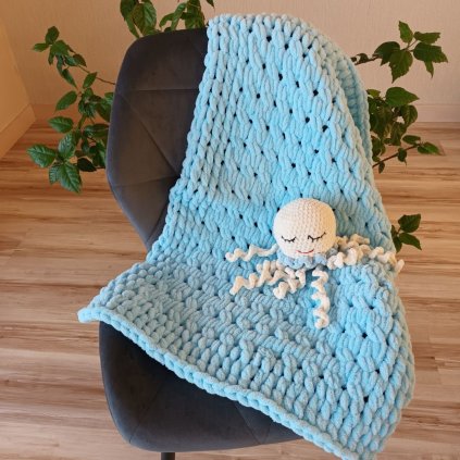 Deka Alize Puffy do kočíka 60x80 cm modrá