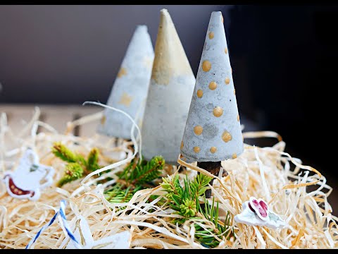 Výtvarka s Amosem - Vánoční stromečky z betonu