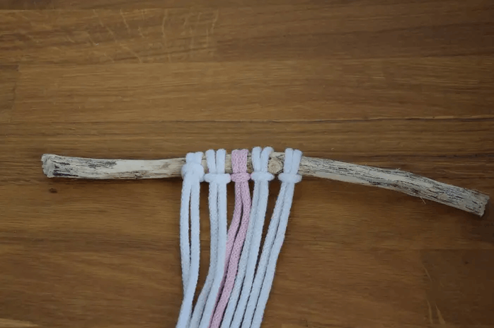 Macramé - žebrový uzel