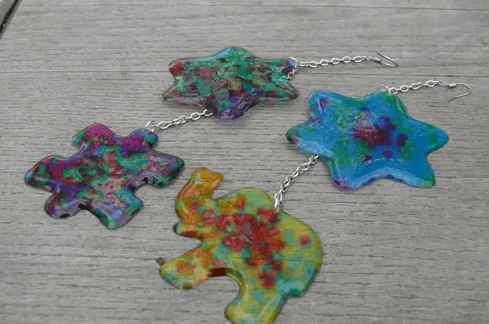 Náušnice z Colourplastu