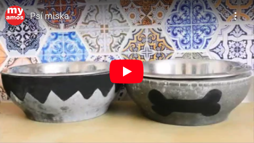 Psí miska z artbetonu