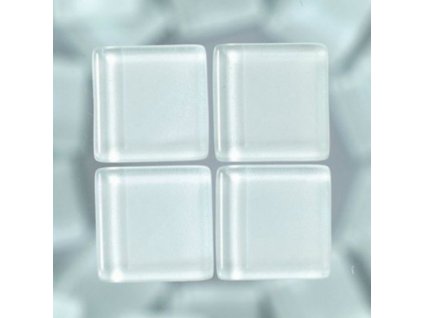 Kamínky mozaika skleněné 2cm/200g bílé