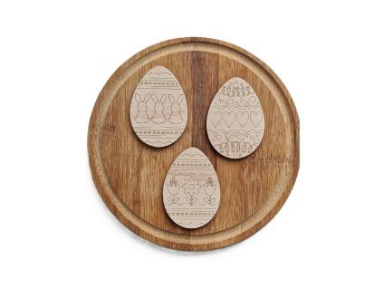 Výřez - Velikonoční vajíčko k domalování 3 ks