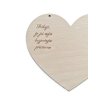 Dřevěný výřez ve tvaru srdce s nápisem pod macramé andělku