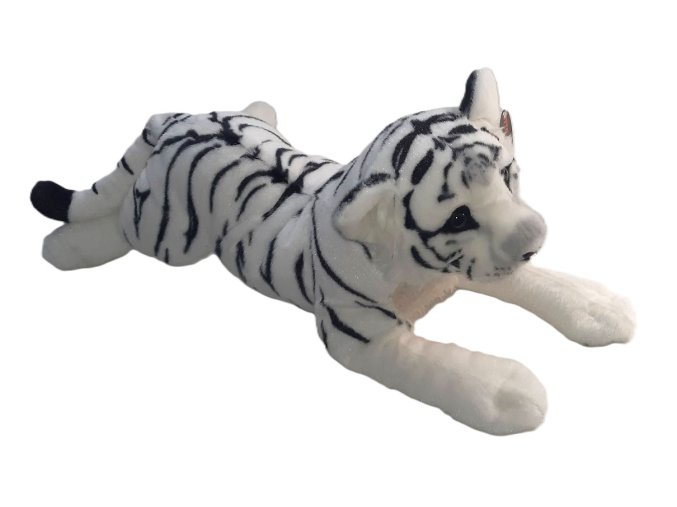 Plush tiger white 60 cm - plush toys
