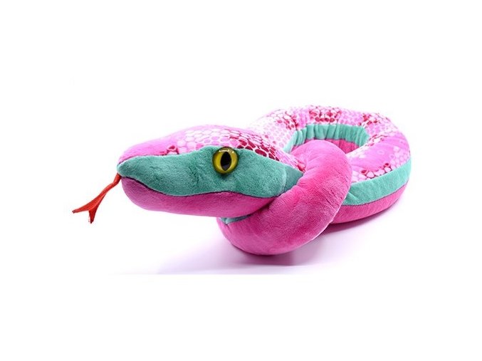 Plyšový had růžový 137 cm - plyšové hračky