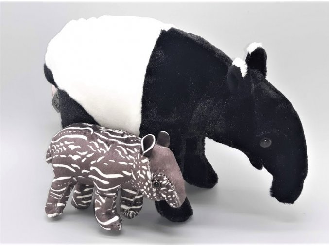 Plyšový tapír s mládětem 30 cm - plyšové hračky