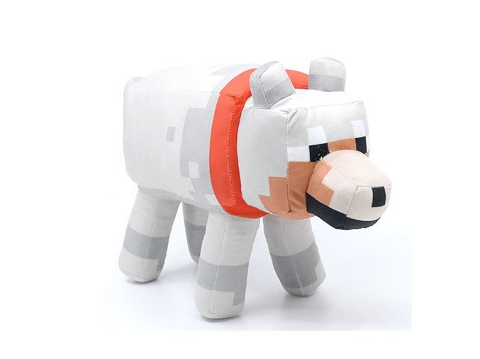 Plyšák Vlk Minecraft 35 cm - plyšové hračky