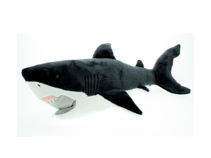 Plush white shark 54cm - plush toys