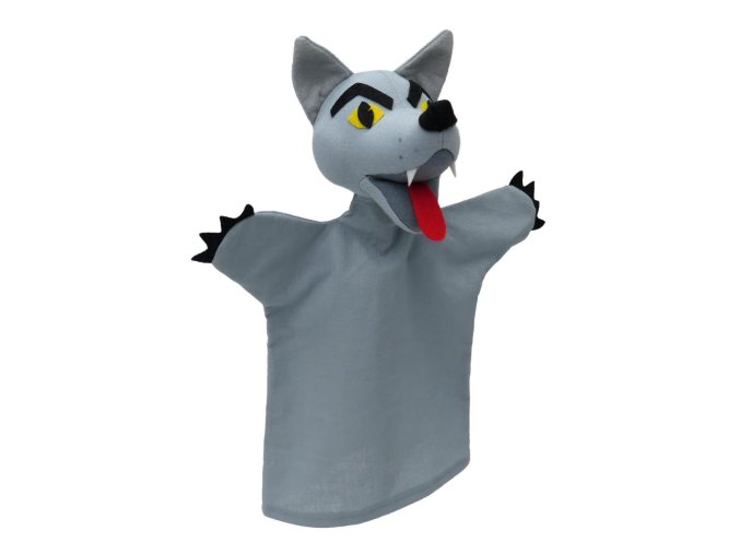 Wolf with yellow eyes 30 cm, puppet