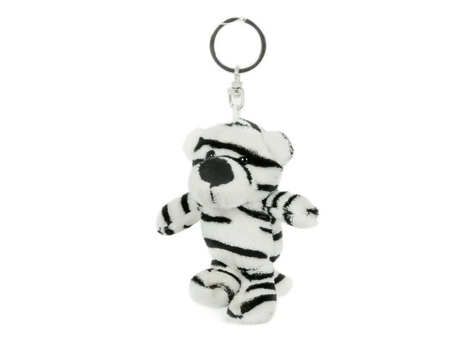 Plush white tiger - key chain 8 cm - plush toys