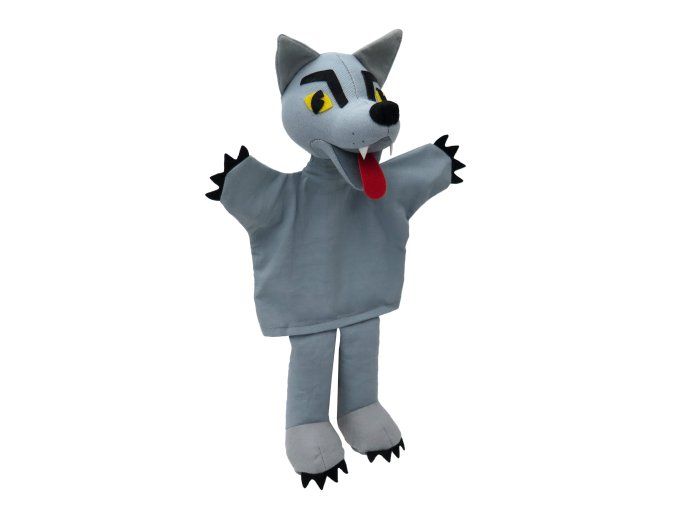 Wolf with yellow eyes 30 cm, puppet