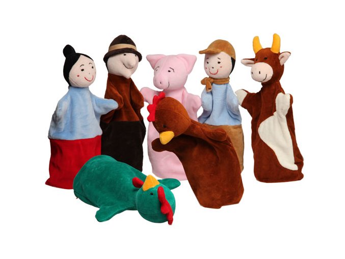 Puppets About the Rooster and the Hen 28 cm